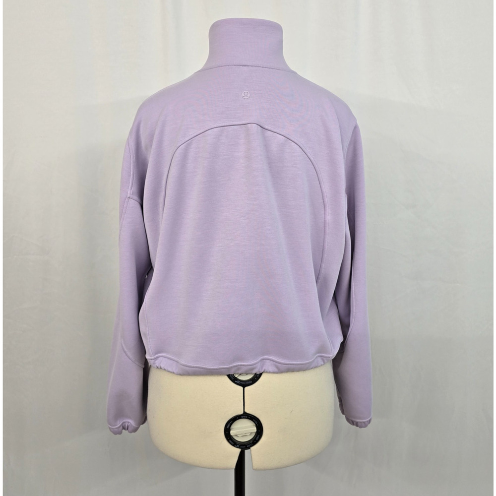 Lululemon Cropped Half Zip Women's 14 Lavender Purple - Picture 2 of 12